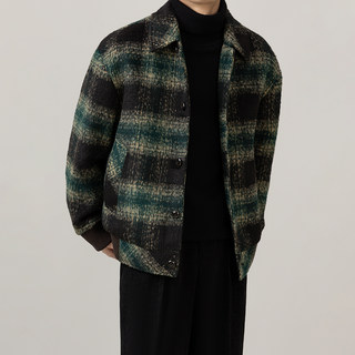 Men's Lapel down Jacket Winter New Casual Loose Fashion Woolen Coat Thickened Warm Top Trendy