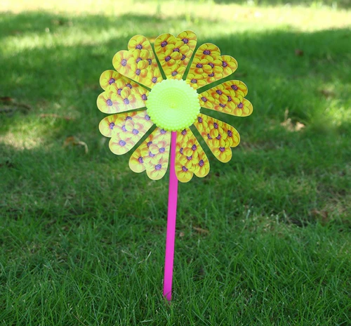 Мультяшная многоцветная игрушка «Ветерок» на солнечной энергии, новая коллекция, в цветочек, подсолнух