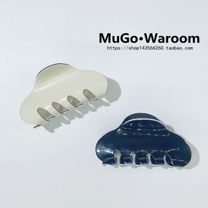 MuGo simple small fragrance wind cloud grab clip gentle atmosphere medium shark clip back of the head hairpin headgear
