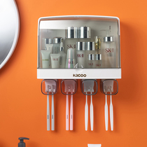 Wall-mounted gargling cup suit toothbrush cup shelve lovers toothbrush holder free of punch toilet toothbrushing cup hanging wall style