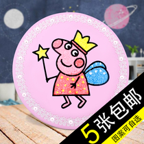 Childrens snowflake mud painting Pearl clay drawing board diy puzzle baby hand painting making color painting eva stickers
