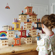 Childrens Young Groups Capule Block Kindergarten Boys and Girls Built Archimedes Building Brain Toys