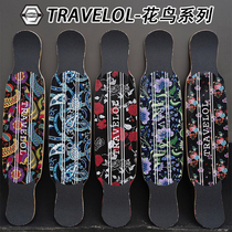travelol long board flower and bird series New 43 5 inch adult boys and girls dancing flat flower board Brush Street