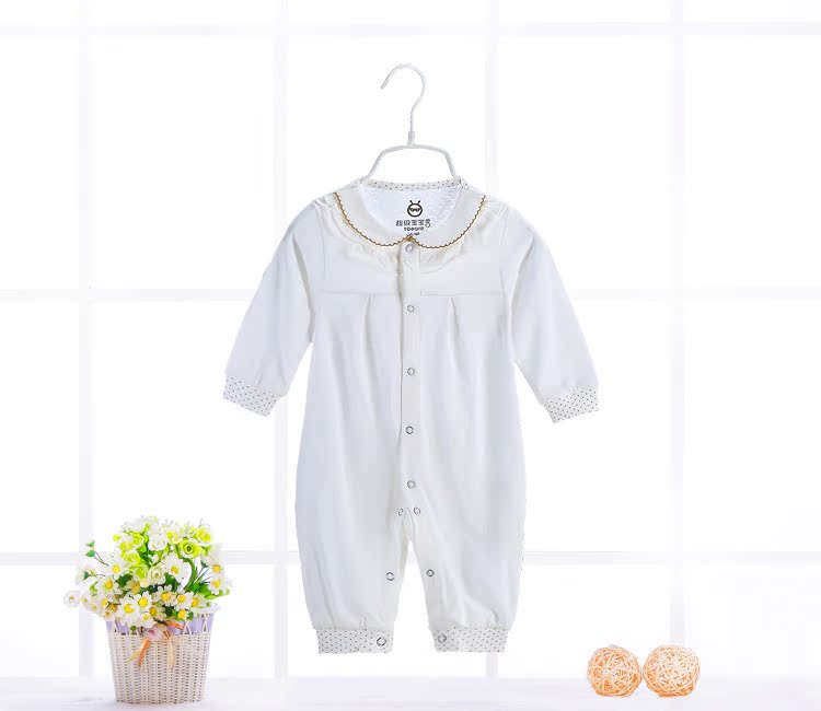 Babyiesies sợi tre mùa hè mỏng phần cotton quần áo trẻ sơ sinh quần áo dài tay điều hòa không khí quần áo mùa hè - Áo liền quần jumpsuit trẻ em xuân hè