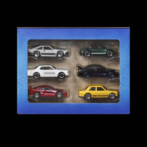 Hot Wheels Six-Pack Japanese Street Culture Sports Car Jby77 Alloy Car Gift for Boys New Year