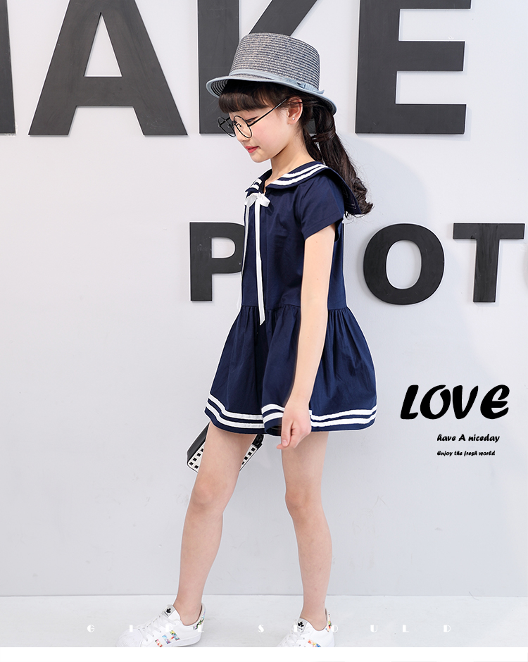 Váy cotton trẻ em hè 2019 mới cho bé gái tay ngắn Phiên bản Hàn Quốc của váy công chúa trong chiếc váy bé gái lớn váy đầm trẻ em 13 tuổi