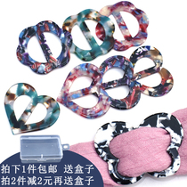 High-end corner knock Han Edition Pull T-shirt shirt shirt scarf tissue tissue button button