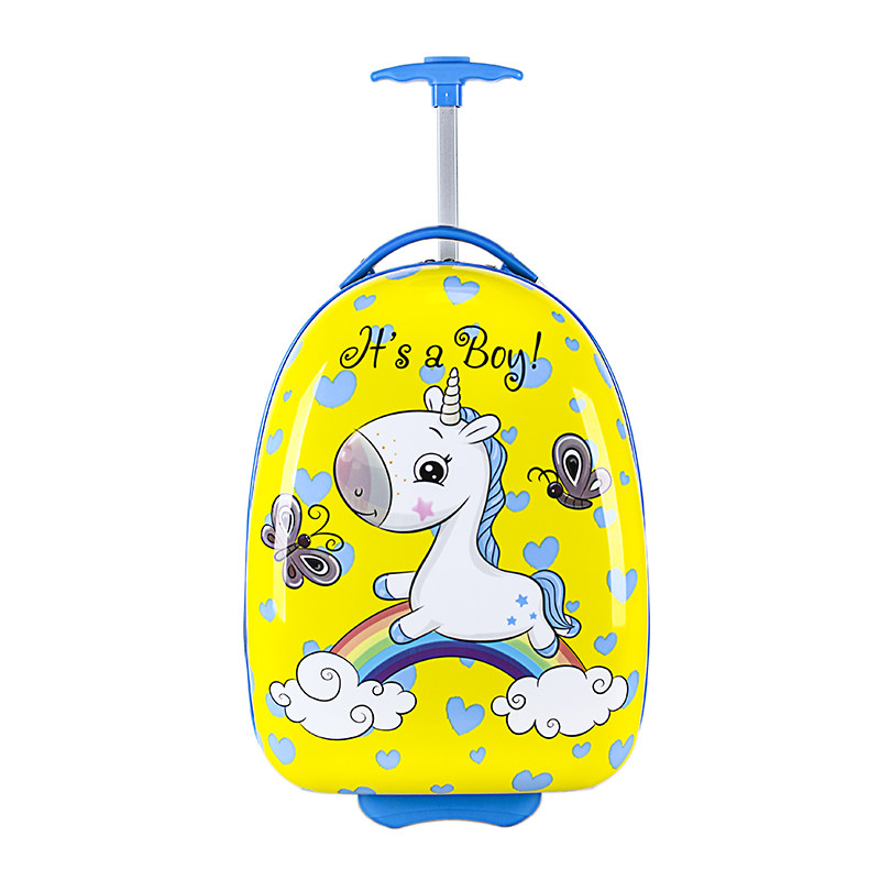 New double-sided cartoon suitcase cute girl suitcase 16 inch 18 inch universal wheel trolley case custom logo