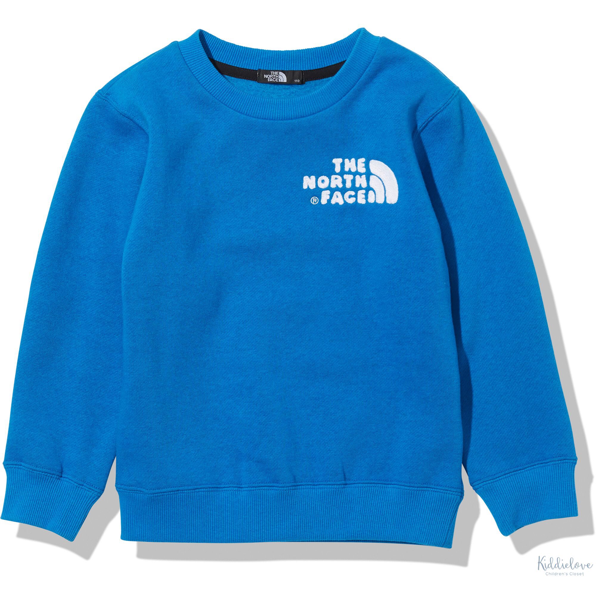 Kiddielove Japanese children dress THE NORTH FACE Small logos slim down sleeve head casual blouse