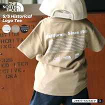 Kiddielove Japanese childrens clothing THE NORTH FACE North face back text short-sleeved T-shirt