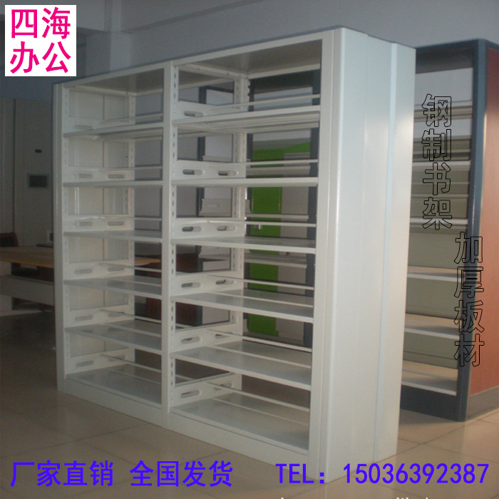 Steel Bookshelves School Library Bookstore Book Room Reading Room Reading Room Bookshelves Information Shelf Double Sided Bookshelves-Taobao
