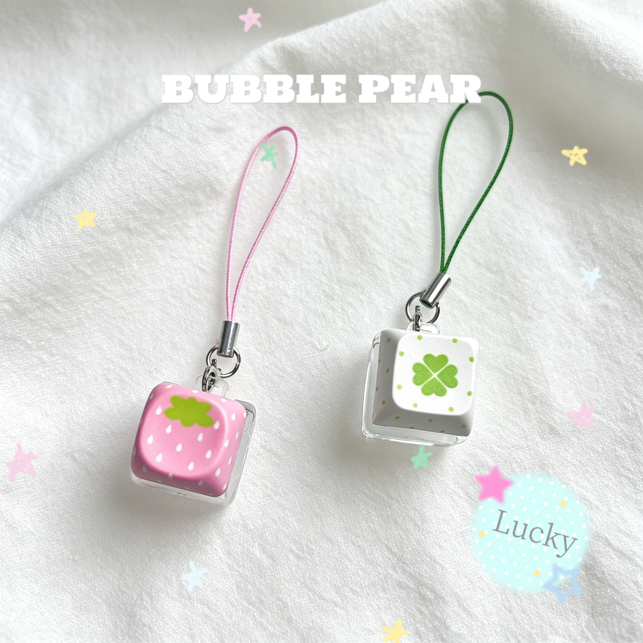 BUBBLE PEAR|〈萌粒〉Instagram Style Decompression Keyboard ・Keyboard Toy ・Mini Keychain - Bag Charm