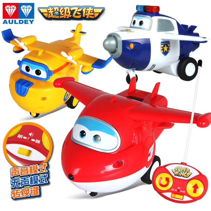 Genuine Super Fly-Man Children Toys Remote Control Taxiing Plane Ledy Remote Control Car Dodbag Sheriff's Sound And Light Function