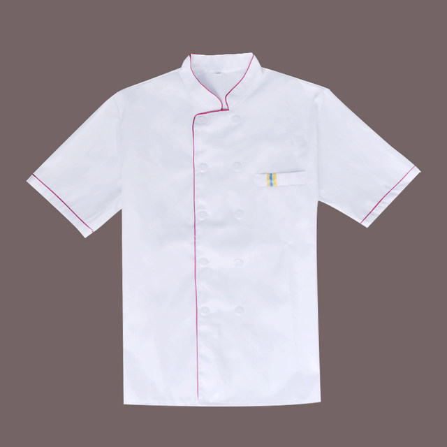 Xuanzhixin chef work clothes men's short-sleeved summer chef clothes long-sleeved white hotel canteen catering work clothes back kitchen