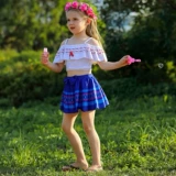 Детский наряд маленькой принцессы, купальник, летний комплект для принцессы, косплей