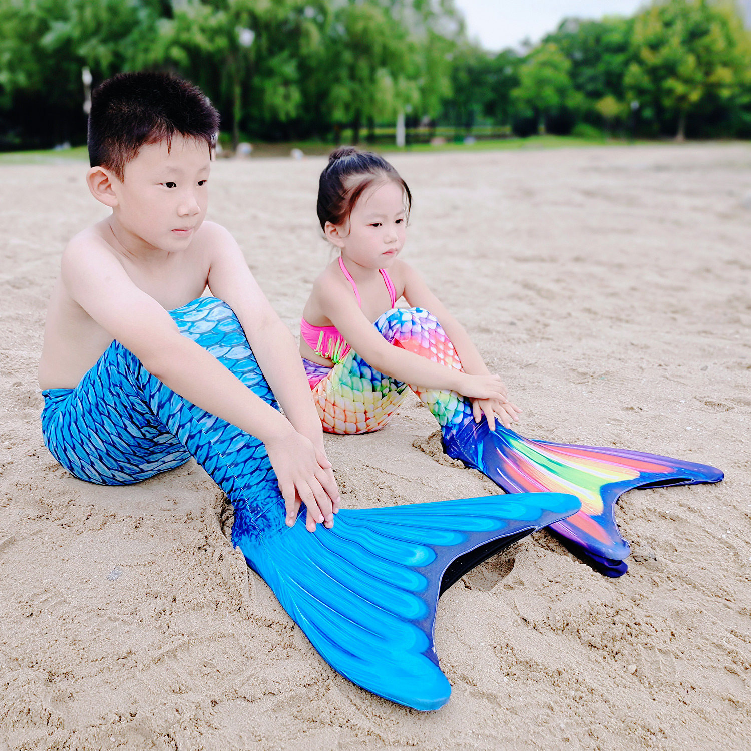 Boy mermaid tail Boy Boy swimsuit Swimsuit clothing clothes Children mermaid photo props