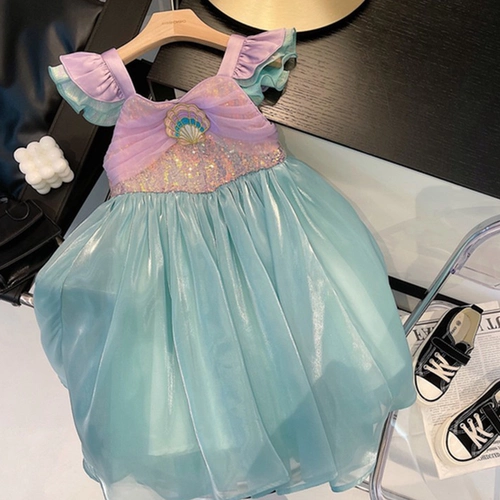 Летнее платье-комбинация, детская юбка на девочку, наряд маленькой принцессы без рукавов