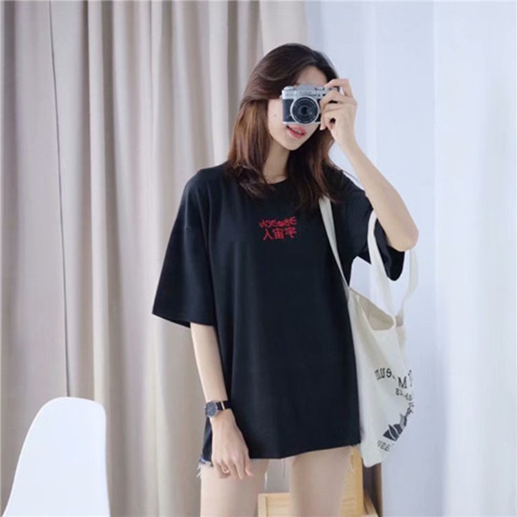 Mùa hè vòng cổ ngắn tay t-shirt nam lỏng thường xu hướng 2018 T áo sơ mi nam và phụ nữ những người yêu thích mặc cá tính áo sơ mi hoang dã