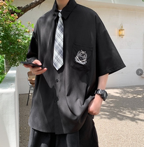 Class Suit High School Students Summer College Wind Students Dk Uniform Men Short Sleeve Shirt Orthodox Original Graduation Season Jk Shirt