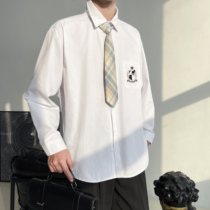 dk uniformed mens original innovative section jk shirt long sleeve student shirt womens college wind lovers class boomer