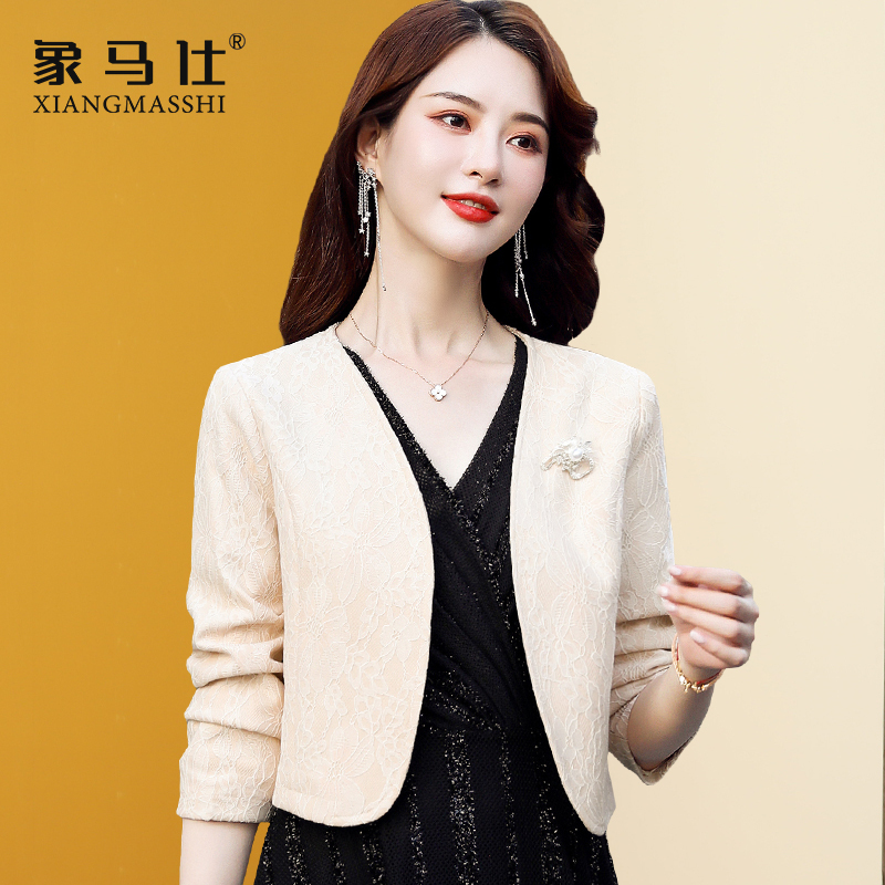 Short Shawl, Small Cardigan, High-End Feel, Paired with Skirts, High-End Cheongsam-Specific Jacket, Top for Women, Thin Style for Spring and Autumn