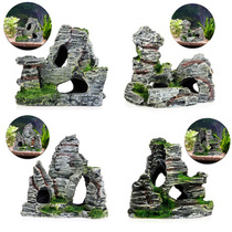 Fish Tank Fake Mountain Aquarium Construction View Accessories Resin Aquarium decoration Water Landscape Artificial Mountain