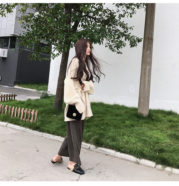 Mùa thu đông mới áo bà bầu áo len sang trọng lười biếng lỏng lẻo vòng cổ thời trang phụ nữ mang thai áo len thủy triều áo bầu công sở