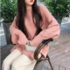 Mùa thu đông mới áo bà bầu áo len sang trọng lười biếng lỏng lẻo vòng cổ thời trang phụ nữ mang thai áo len thủy triều