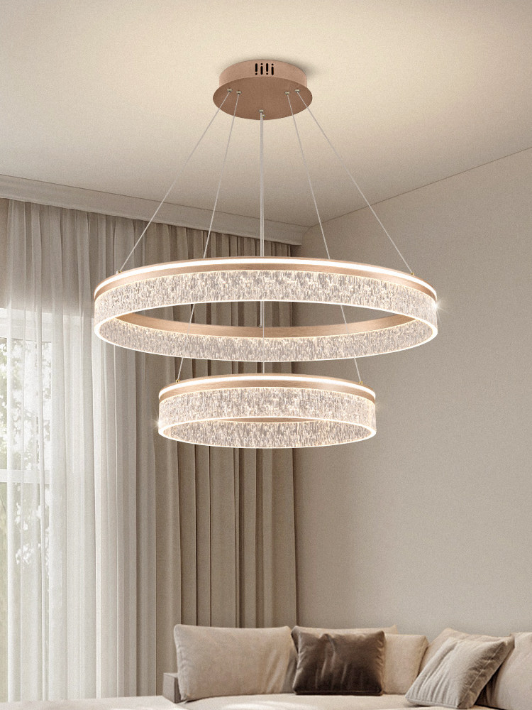 Italian-Style Light Luxury Living Room Chandelier Led Smart Room Light 2025 New Minimalist High-End Circular Hall Chandelier
