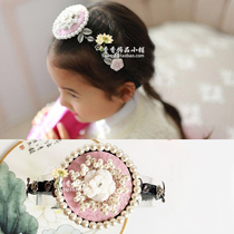 Young Hutchison North Korean new hair band adult childrens hair hoop stage performance haircut bridal ancient pearl headwear