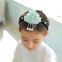 Han Fu Woman Hair Accessories North Korean Traditional Hair Accessories Hanfu Headwear Children Dance Hair Stirrup Photo Stage Flow Su Hair Band