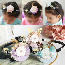 Green plums North Korea Korean Korean Korean suit Handmaids hair band Childrens hair band Hoop Dance Performance Hair Adorned Bridal Butterfly Headwear