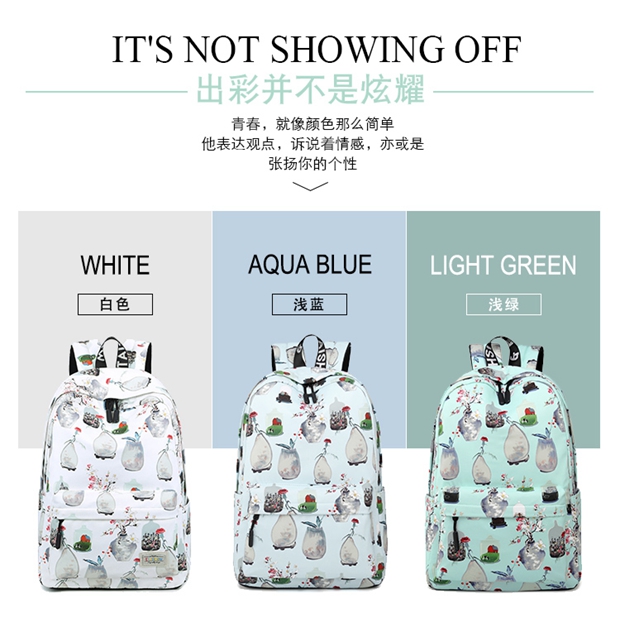 Schoolbag sinh nhật trường trung học Phiên bản tiếng Hàn của trường trung học cơ sở học sinh trung học công suất lớn ba lô vải nhỏ ba lô tươi cô gái - Ba lô balo nhỏ cho nữ