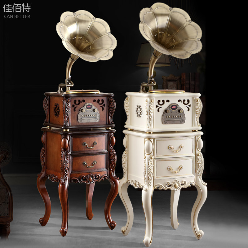 Black Gum Record Machine Retro Vintage Gramophonic Machine Black Gel Machine Film Cd Electrophonographic Machine Lp American Bluetooth Sound Pendulum 