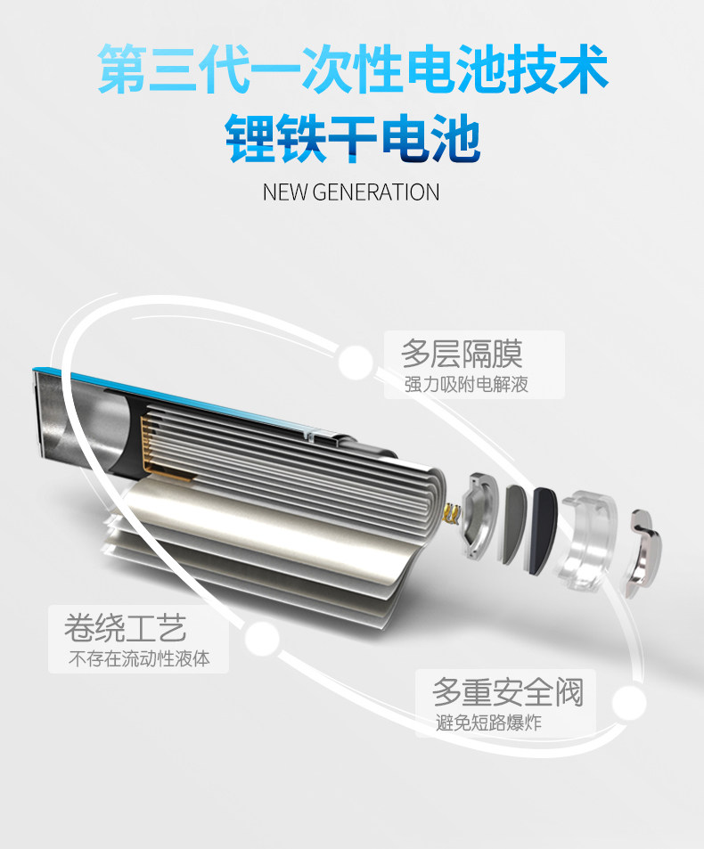 耐时 5号锂铁电池 8支装 3000mAh 图6