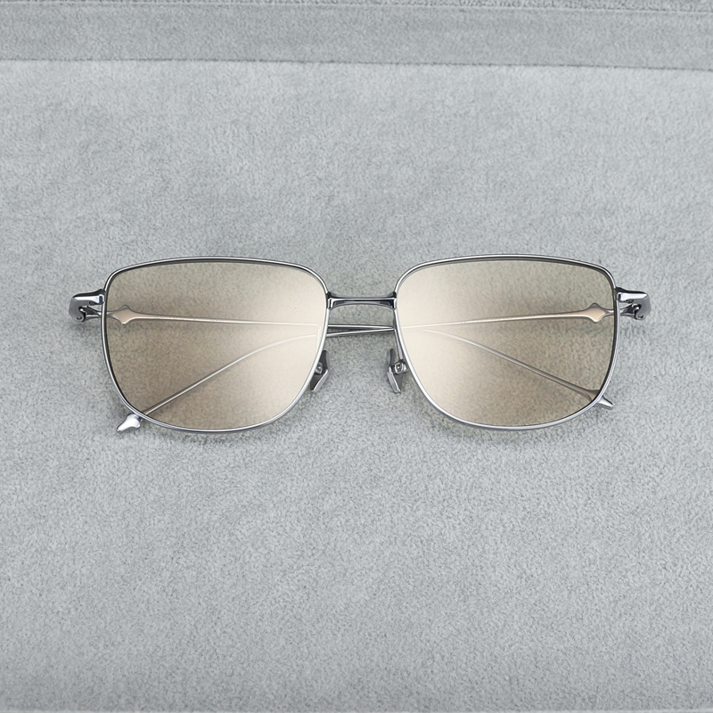Pure Titanium Ultra-Light Sunglasses, Brown Gm Sunshade, Academya, Can Be Fitted with Prescription Lenses, Women's Uv Protection, Men's Sunshade
