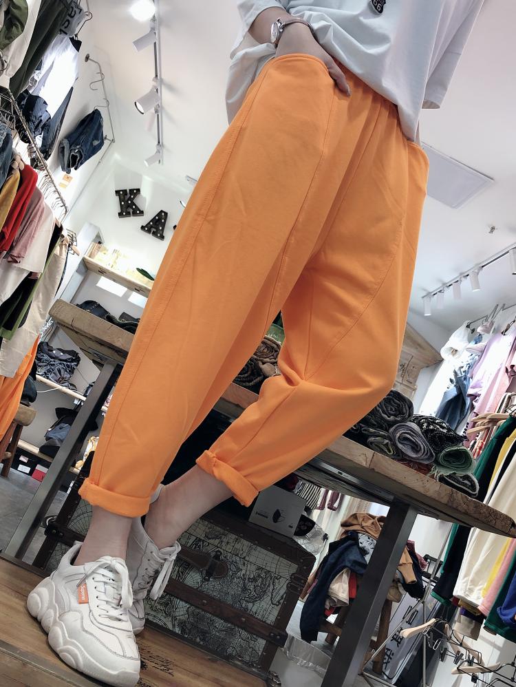 Mùa hè 2019 mới thường xuyên quần harem nữ mỏng phần rộng rộng quần mỏng quần màu quần quần treo quần - Quần Harem quần âu nữ