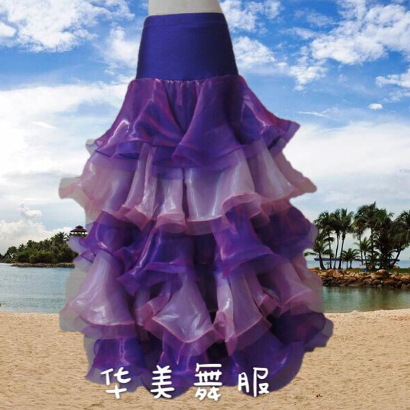 Huamei standard friendship waltz modern dance suit half body tango square dance egg tart female practice skirt custom