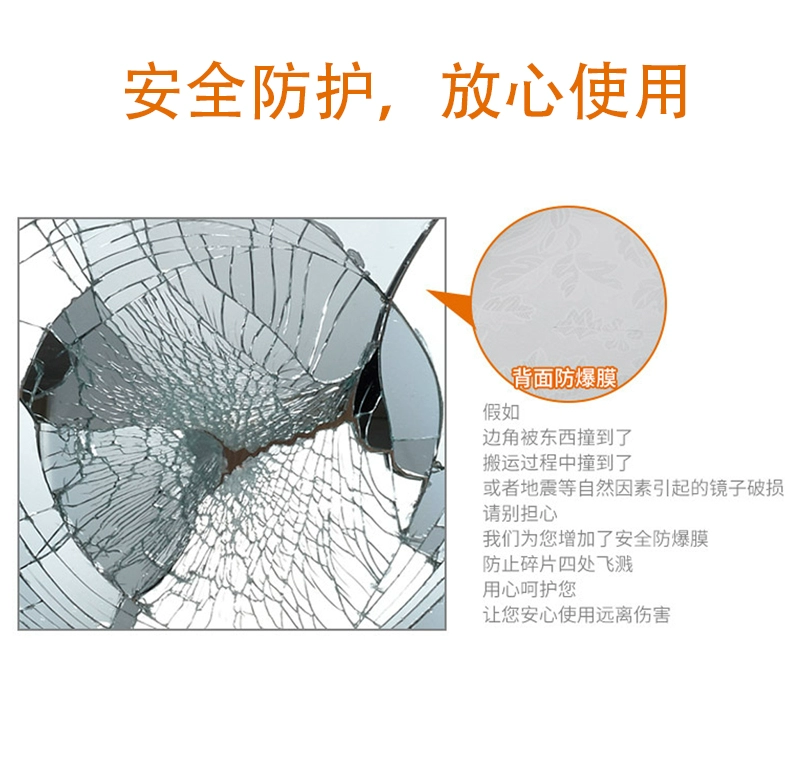 Tủ quần áo phần cứng kính thiên văn trượt gương tủ toàn thân gương không viền ẩn cloakroom gấp gương xoay - Gương gương trong phòng ngủ