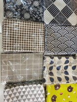 Cotton Hemp Table Cloth Plaid Ins Wind Desk Student Dormitory Rectangular Cloth Art Cute Day Style Retro Chinese Fabric