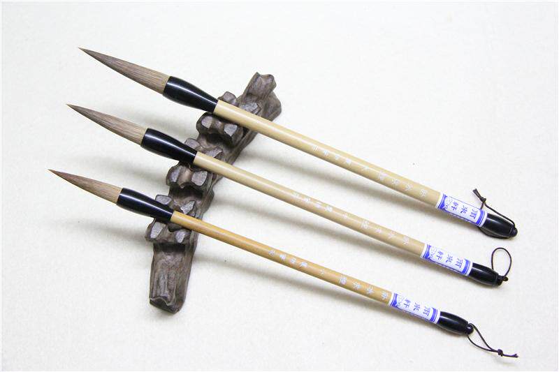 Lying in the ice begging for carp)) small deer wolf painting and calligraphy deer wolf brush with seal seal script with Zou's farming and plowing pen