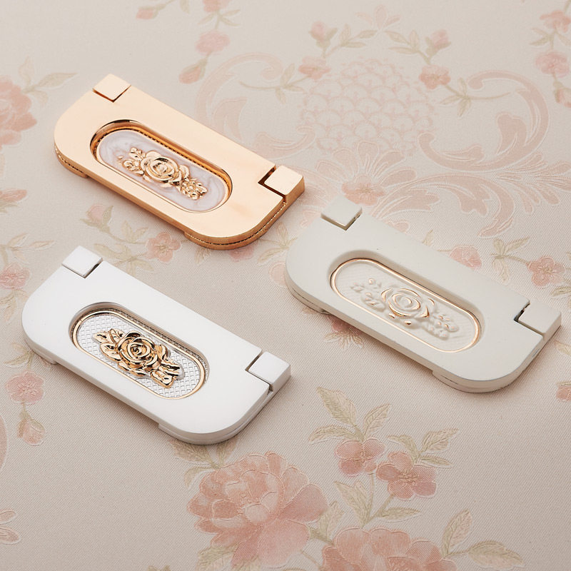 Furniture cabinet door handle modern simple handle zinc alloy handle drawer secret handle invisible handle 6031