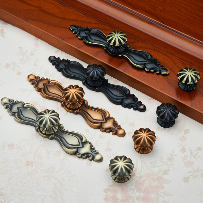 Eurostyle Retro Kitchen Overall Cupboard Drawer Handle Handle New Chinese Antique Wardrobe Door Bed Head Cabinet Handle