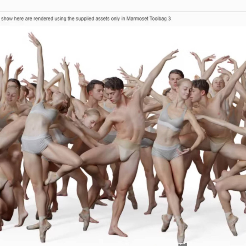 Male and Female Ballet Dancer Poses Reference: 46 High-Precision 3D Models for Film, Television, and Games Male and Female Ballet Dancer Poses Reference: 46 High-Precision 3D Models for Film, Television, and Games