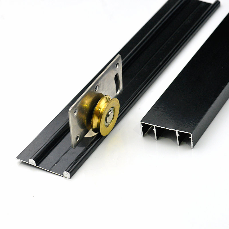 Thickened Free Slotted Wardrobe Door Double Chute Sliding Door