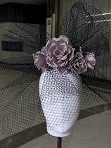 Mego Original Handmade Black Mesh Bridal Headwear Sample Shooting Outdoor Style Forest Style Travel Photography