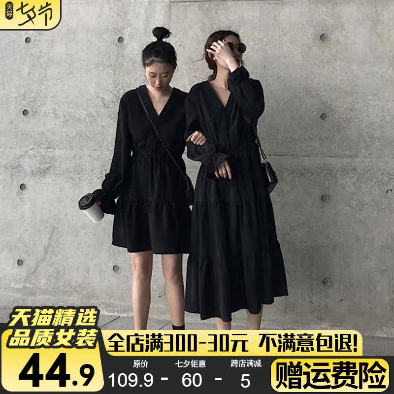 Early summer Baiyear to serve women Summer 2022 New long sleeves Temperament Foreign Dress Fat Mm Design Sensation Slim-to-the-Skinny Pie