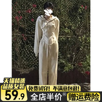 2022 New first spring womens clothing Korean ensemble blouses first love sweet and beautiful dress and two suits gentle to wear