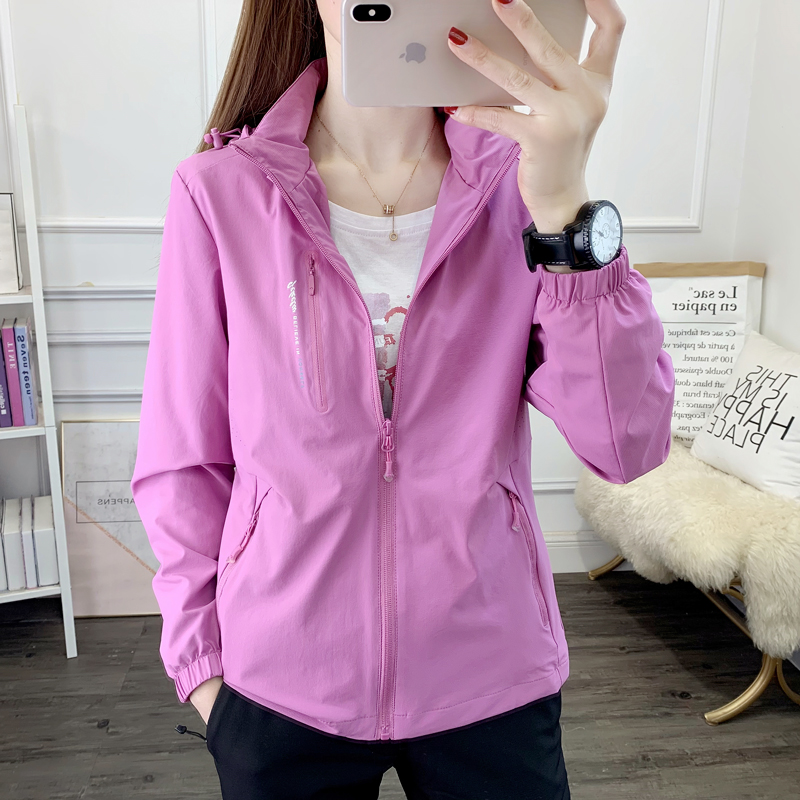 Outdoor submachine clothes female blouses windproof and waterproof wind clothes jacket Spring and autumn Chauga jacket in Tibetan Monolayer Mountaineering Clothes