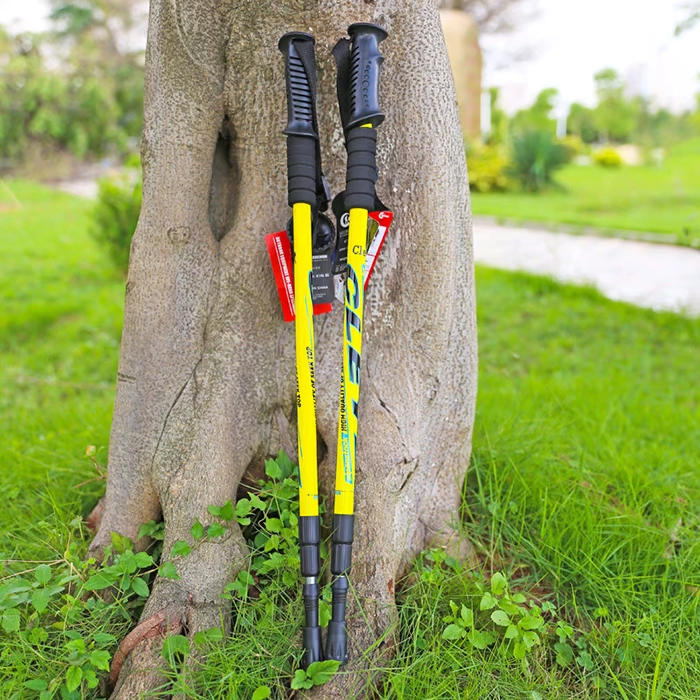 Ultralight trekking cực telescopic mía đi bộ leo núi gậy đi bộ thiết bị du lịch ngoài trời unisex